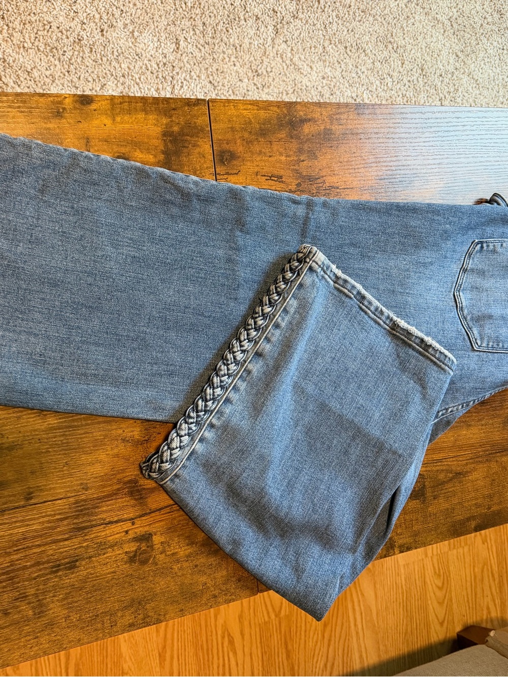 Judy Blue Light Wash Braided Side Seam Jeans - Picture 7 of 10